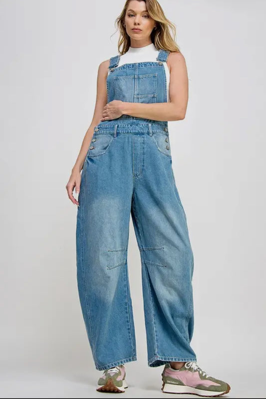 Barrel Jean Overalls